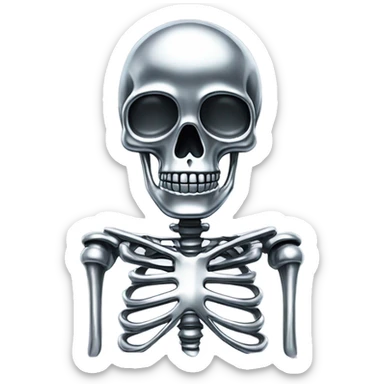 Skeleton made out of chrome sticker