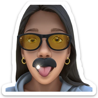 girl with sunglasses and earrings sticker