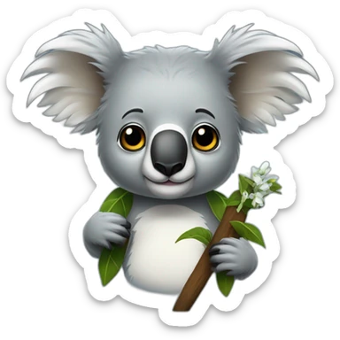 Koala metalero sticker