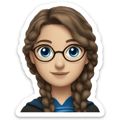 Harry Potter ravenclaw girl brown hair blue eyes  sticker