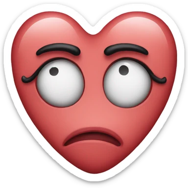 kiss emoji but the heart is heartbroken sticker
