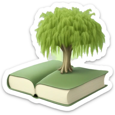 Light Sage green holy Bible with willow tree  sticker