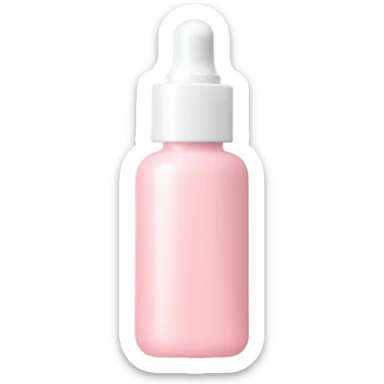 Pale pink serum bottle with white top sticker