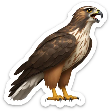 Hawk tuah written out and spitting sticker