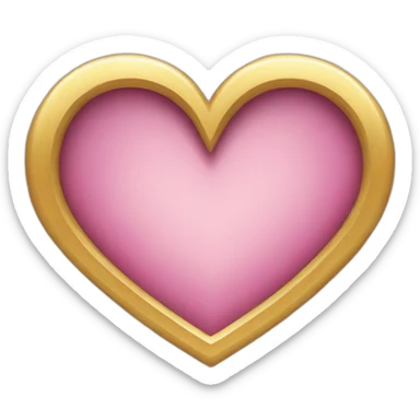 Heart gold sticker