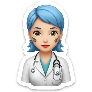 tattooed doctor girl sticker