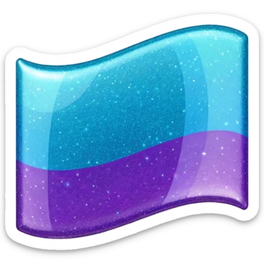 glitter cian and purple lgbtq sticker
