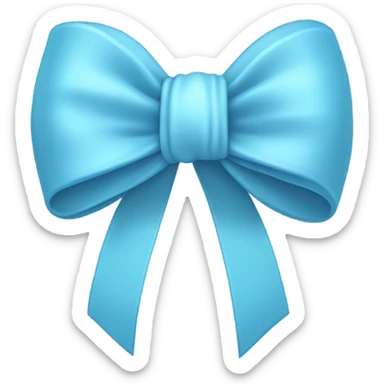 Light blue bow sticker