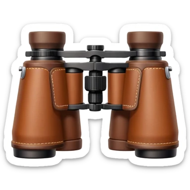 binoculars brown sticker