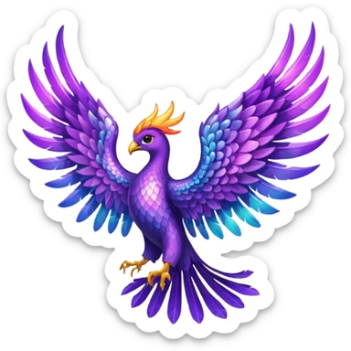 Purple flame phoenix wings 



 sticker