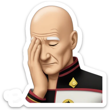 Captain Picard facepalm sticker