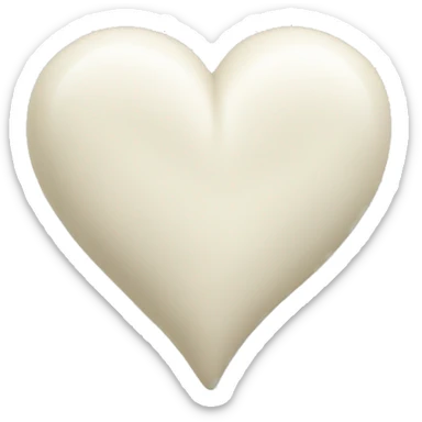 Ivory heart sticker