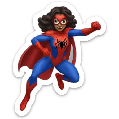 spiderman combined with superwoman sticker