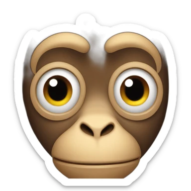 Monkey with a massive forehead sticker