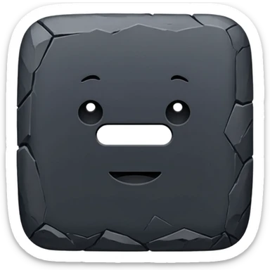 Black rectangle rock sticker