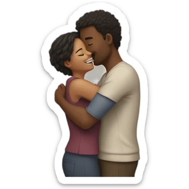 Lover hug sticker