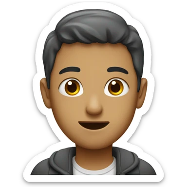 person with imid and timid personality sticker