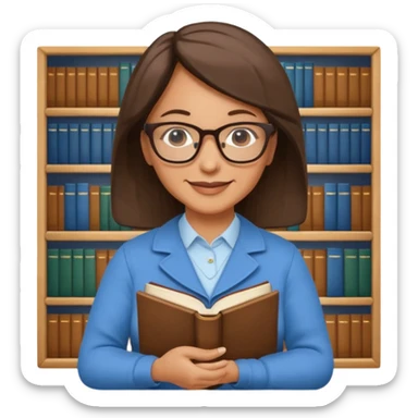 middle aged, The wise librarian sticker