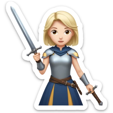 girl with sword sticker