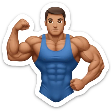 bodybuilder posing sticker