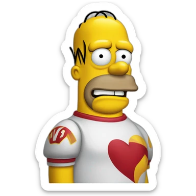 Homer simpson love RC Lens sticker