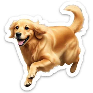 Golden retriever zoomies  sticker