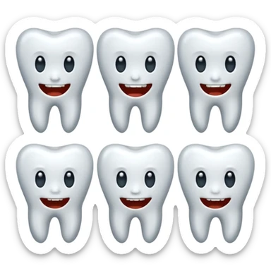 Teeth with clip sticker