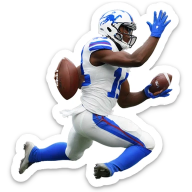 Josh Allen scoring touchdown sticker