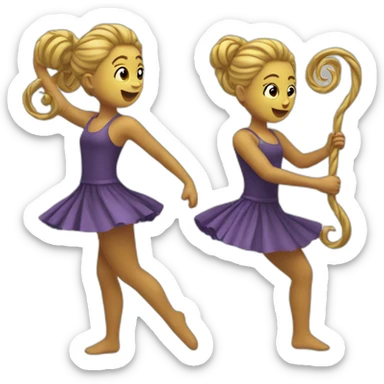 bâton twirling sticker