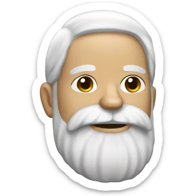 White bearded man with dog sticker