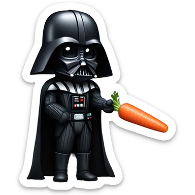 DARTH Vader with a carrot lightsaber sticker