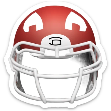 Red football helmet with black and white g logo on the side  sticker