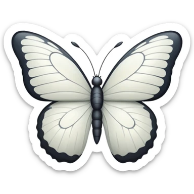 White butterfly sticker
