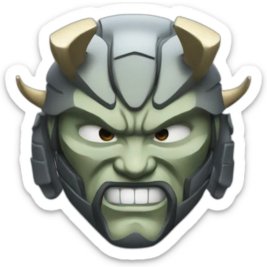 suit oni samurai sticker