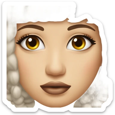 Juicy lips with long lashes  sticker