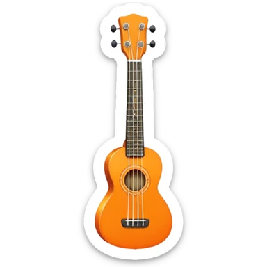 Citrus orange ukulele sticker