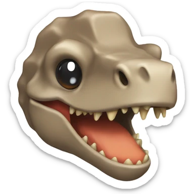 Dino shaped nugget no facial features sticker