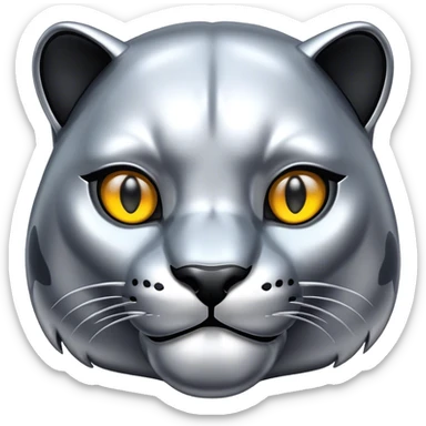 Chrome panther sticker