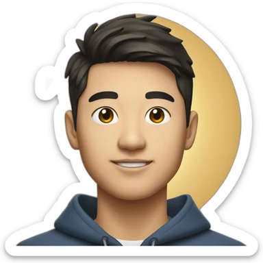 Male Catholic Asian Berkeley student with cross and Berkeley logo sticker