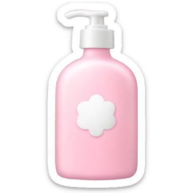 Light pink lotion bottle sticker