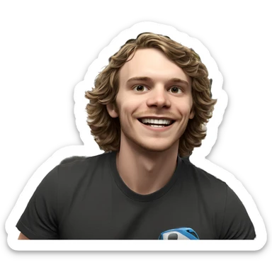 smiling boy with vehicle sticker