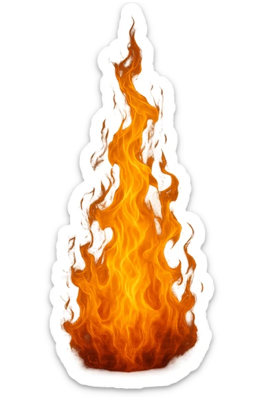 fiamma con metabolismo 3d sticker