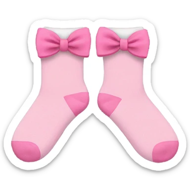 Socks with pink bows  sticker