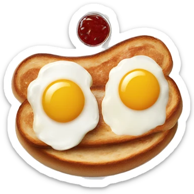 english breakfast consists of eggs sausage and butter and jam sticker
