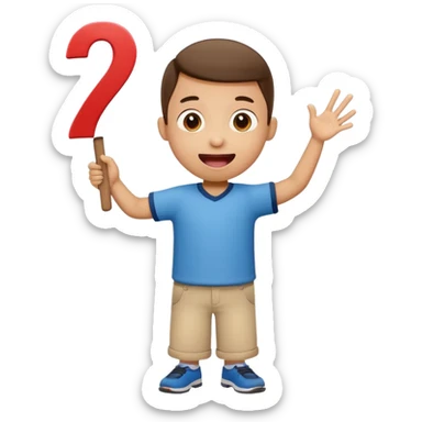 A school that has the number 9 on top of it's eyes holding a sign with the number 9 on the sign with a mouth sticking out his tongue with legs and arms with him being happy full of joy sticker