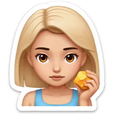 Girl crushing sticker