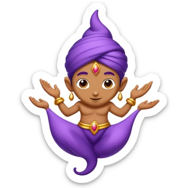 Purple genie, solana sticker
