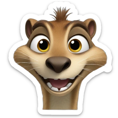 laughter emoji but it's scrat sticker