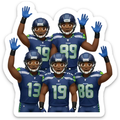 Seahawks celebrating sticker