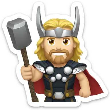 thor waving sticker
